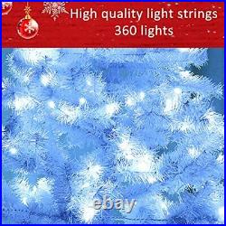 7.5Ft Pre-lit Artificial White Christmas Tree Decorations with 360 Lights Fak