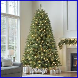 7.5Ft Prelit Premium Artificial Classic Christmas Tree with 350 Warm White Light