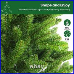 7.5Ft Prelit Premium Artificial Classic Christmas Tree with 350 Warm White Light