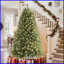 7.5Ft Prelit Premium Artificial Classic Christmas Tree with 350 Warm White Light