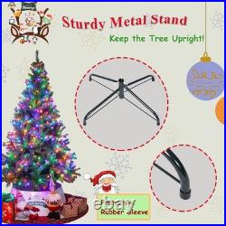 7.5Ft Premium Artificial Christmas Tree with 600 LED Multicolored String Lights