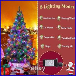 7.5Ft Premium Artificial Christmas Tree with 600 LED Multicolored String Lights