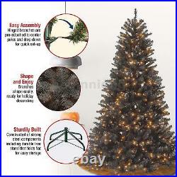 7.5'' 1500Tips Snow Flocked Hinged Artificial Christmas Tree with300 LED Lights
