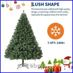 7.5 FT Artificial Christmas Tree Pine with Metal Stand Indoor Holiday Decor