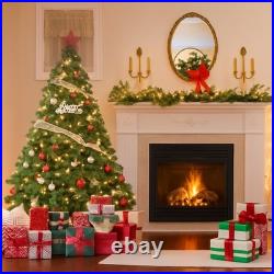 7.5 FT Artificial Christmas Tree Pine with Metal Stand Indoor Holiday Decor 7.5 FT Artificial Christmas Tree Pine with Metal Stand Indoor Holiday Decor