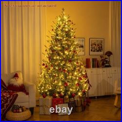 7.5 FT Artificial Christmas Tree with1306 Branch Tips 500 LED Lights 48 Pine Cones