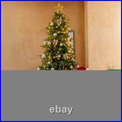 7.5 FT Artificial Christmas Tree with Light, Ornament In/Outdoor Holiday Party