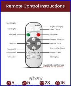 7.5 FT Pre-lit Snow Flocked Christmas Tree with Remote Control & 350 LED Lights