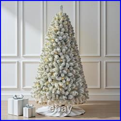 7.5 FT Pre-lit Snow Flocked Christmas Tree with Remote Control & 350 LED Lights