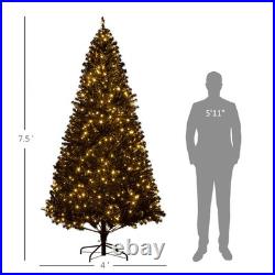 7.5 FT Tall PreLit Artificial Christmas Tree with Realistic Branches, 500 LEDs