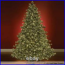 7.5 Foot Medium CLEAR Light World Best Prelit Noble Fir Christmas Tree