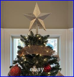 7.5 Ft Christmas Tree Prelit 650 Lights. Full Realistic Artificial Fir Green Xma