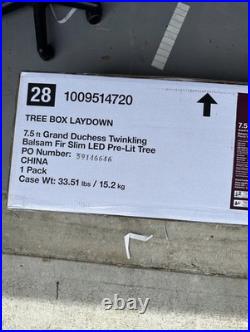 7.5 Ft. Grand Duchess Balsam Slim Christmas Tree 950 LED Color Changing Lights