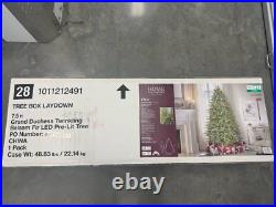 7.5 Ft Grand Duchess Twinkling FULL Balsam Fir LED Artificial Christmas Tree NEW