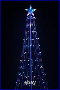 7.5 Ft Multi-Function RGB LED Tree WithRemote Christmas Tree Holiday Decor Light