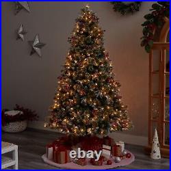 7.5 Ft Norway Pre-Lit Mixed Pine Artificial Christmas Tree with450 LED's & Berries