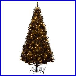 7.5 Ft Pre-Lit Artificial Christmas Tree 500 LED Warm White Hinged Branches