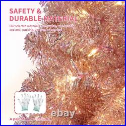 7.5 Ft Prelit Artificial Christmas Tree with 450 Warm White Lights, Pre-Lit Snow