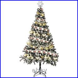 7.5 Ft White Christmas Tree Artificial with Topper & 66FT Fairy Lights Xmas Decor 7.5 Ft White Christmas Tree Artificial with Topper & 66FT Fairy Lights Xmas Decor