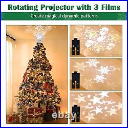 7.5 Ft White Christmas Tree Artificial with Topper & 66FT Fairy Lights Xmas Decor 7.5 Ft White Christmas Tree Artificial with Topper & 66FT Fairy Lights Xmas Decor