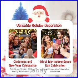 7.5' Patriotic Pre-Lit Artificial Christmas Tree with1341 Branch Tips 480 Lights