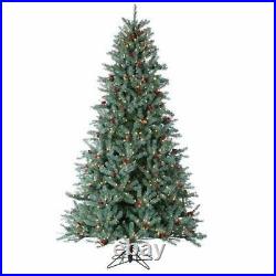 7.5' Pre-Lit Blue Diamond Fir Artificial Christmas Tree with 650 Clear Lights