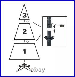 7.5' Pre-lit Glitter Flocked Artificial Christmas Tree NEW