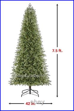 7.5' Pre-lit Jackson Noble Fir Slim Tree 700 Led Color Changing Micro Dot Lights