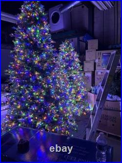 7.5' Pre-lit Radiant Micro LED Color White Twinkle Artificial Christmas Tree 7.5