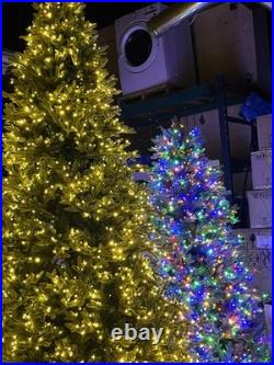 7.5' Pre-lit Radiant Micro LED Color White Twinkle Artificial Christmas Tree 7.5