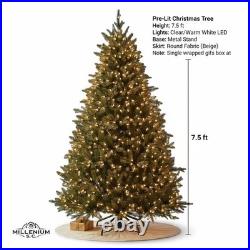 7.5 ft. Eastcastle Balsam Fir LED Pre-Lit Artificial Christmas Tree-1,200 Lights