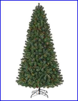 7.5 ft Festive Pine LED Multicolored or White Pre-Lit Artificial Christmas Tree