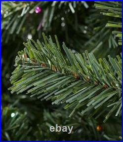 7.5 ft Festive Pine LED Multicolored or White Pre-Lit Artificial Christmas Tree