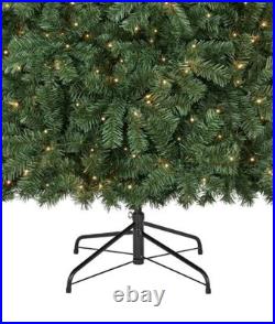 7.5 ft Festive Pine LED Multicolored or White Pre-Lit Artificial Christmas Tree