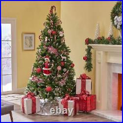 7.5-ft Mixed Spruce Hinged Artificial Christmas Tree with Frosted Branches