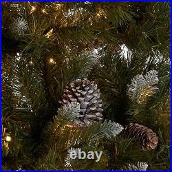 7.5-ft Mixed Spruce Hinged Artificial Christmas Tree with Frosted Branches