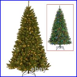 7.5 ft. North Valley Spruce Artificial Christmas Tree 500 9-Function LED Lights