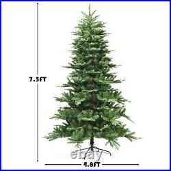 7.5 ft Pre-Lit Aspen Fir Hinged Artificial Christmas Tree with 700 LED Lights SP