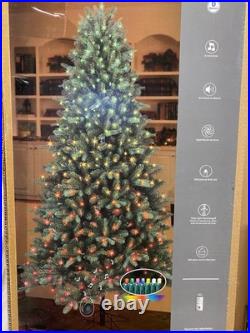 7.5 ft Pre-Lit Boone Spruce Artificial Christmas Tree with 7 Color Music Lightshow