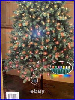 7.5 ft Pre-Lit Boone Spruce Artificial Christmas Tree with 7 Color Music Lightshow