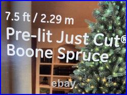 7.5 ft Pre-Lit Boone Spruce Artificial Christmas Tree with 7 Color Music Lightshow