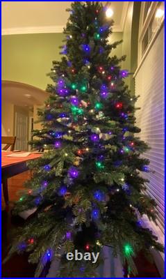 7.5 ft Pre-Lit Boone Spruce Artificial Christmas Tree with 7 Color Music Lightshow