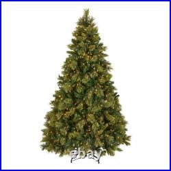 7.5 ft Pre-Lit Carolina Pine Artificial Christmas Tree, 750 Clear Lights, 1,3