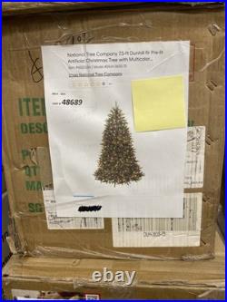 7.5 ft. Pre-Lit Dunhill Fir Tree with Multicolor, Clear Spectrum Lights, Plug-In