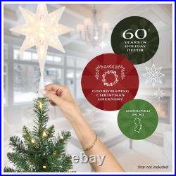 7.5 ft. Pre-Lit Glittery Bristle Slim Tree with Clear Lights, Plug-In