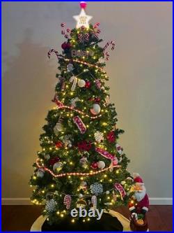 7.5 ft Pre-Lit LED Fir Christmas Tree Prelit with 400 ct