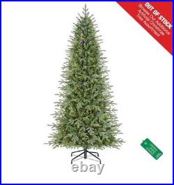 7.5 ft. Pre-Lit LED Grand Duchess Twinkling Fir Slim Artificial Christmas Tree 7.5 ft. Pre-Lit LED Grand Duchess Twinkling Fir Slim Artificial Christmas Tree
