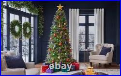 7.5 ft. Pre-Lit LED Grand Duchess Twinkling Fir Slim Artificial Christmas Tree 7.5 ft. Pre-Lit LED Grand Duchess Twinkling Fir Slim Artificial Christmas Tree