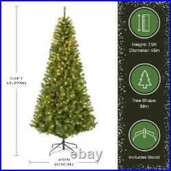 7.5 ft Pre-Lit LED Winchester Pine Artificial Christmas Tree 350 LED Lights