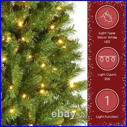 7.5 ft Pre-Lit LED Winchester Pine Artificial Christmas Tree 350 LED Lights